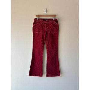 Vintage 80s Gloria maroon corduroy high rise pants